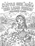 Little Girl and Her Lamb Friend Coloring Pages