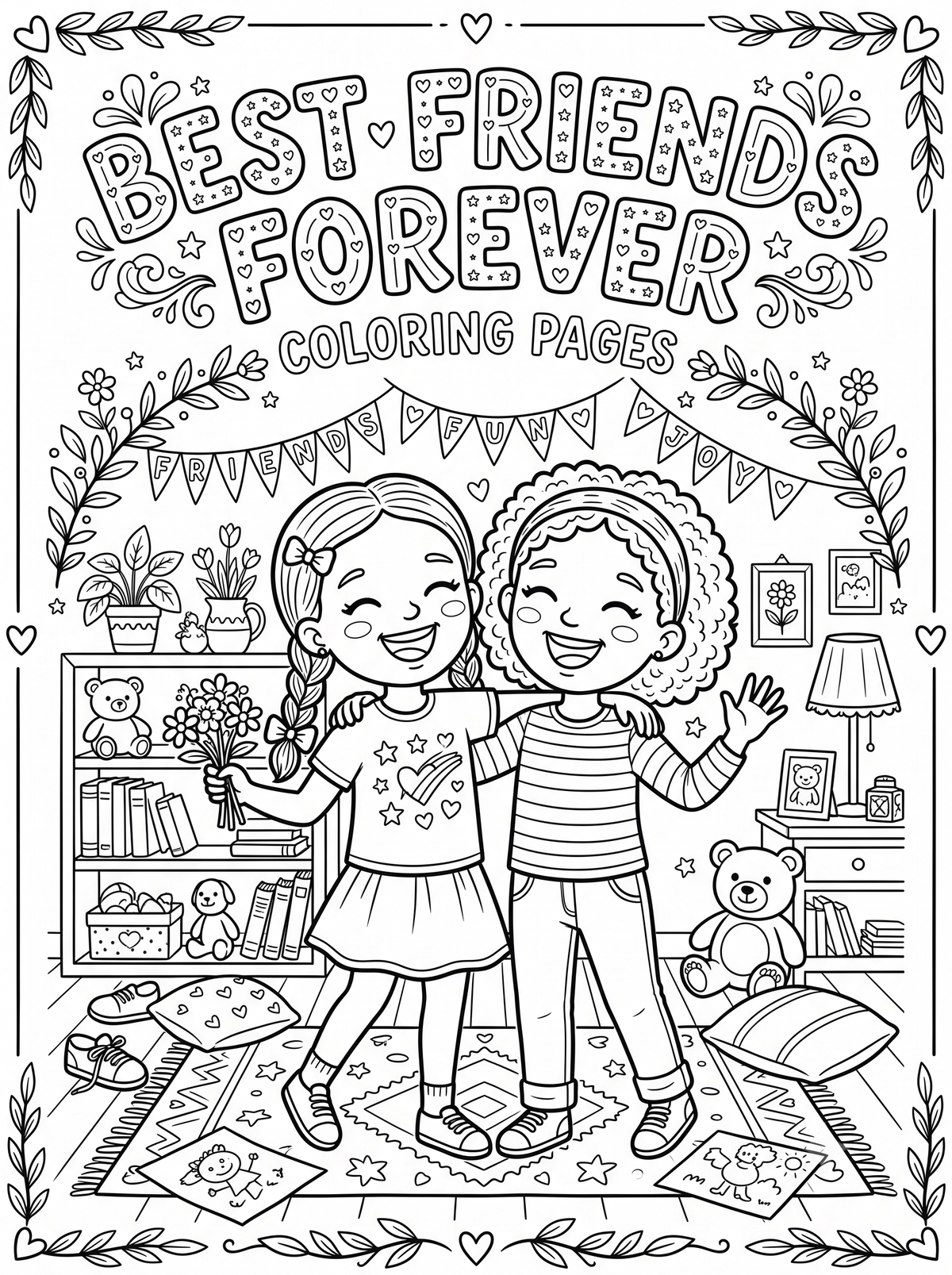 Best Friends Forever Coloring Pages